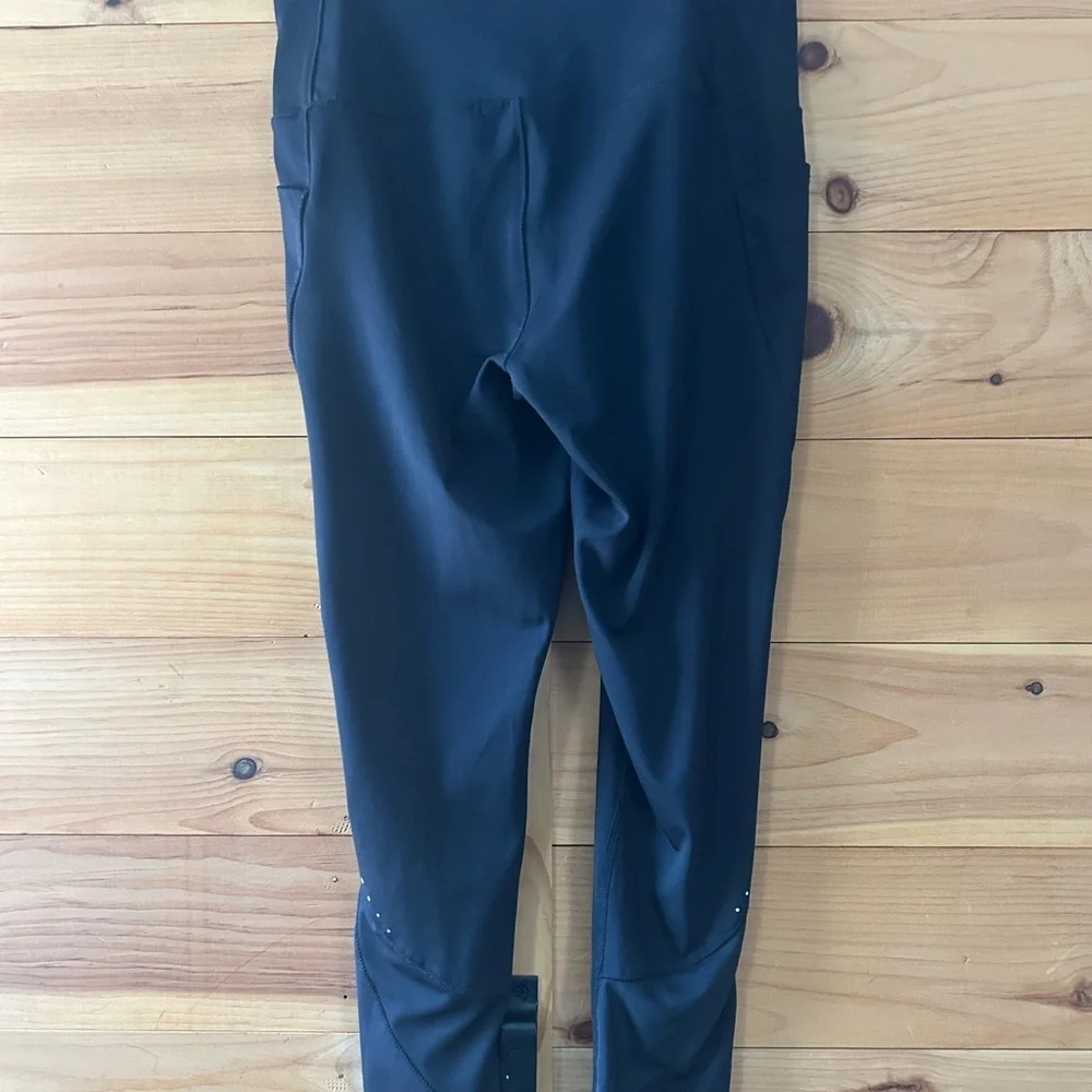 Asics Black Performance High Waisted Leggings Pockets Medium
